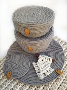 Фото из отзыва к Шнур плетёный 5 мм какао с сердечником