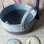 Фото из отзыва к Шнур плетёный 5 мм голубой с сердечником