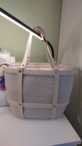 Фото из отзыва к Шнур плетёный 5 мм лён с сердечником