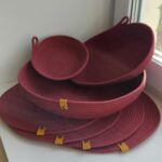 Фото из отзыва к Шнур плетёный 5 мм бордо с сердечником