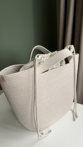 Фото из отзыва к Шнур плетёный 5 мм лён с сердечником