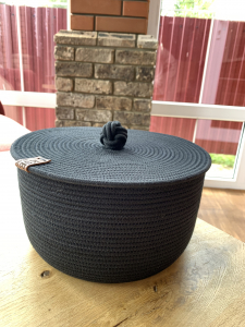 Фото из отзыва к Шнур плетёный 5 мм чёрный с сердечником