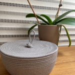 Фото из отзыва к Шнур плетёный 5 мм серый с сердечником