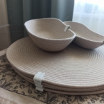 Фото из отзыва к Шнур плетёный 5 мм лён с сердечником