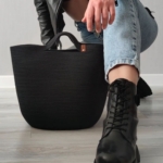 Фото из отзыва к Шнур плетёный 5 мм чёрный с сердечником