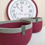 Фото из отзыва к Шнур плетёный 5 мм бордо с сердечником