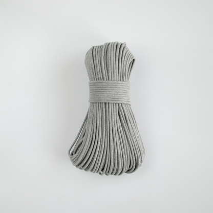 Шнур плетёный 5 мм серый с сердечником
