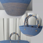 Фото из отзыва к Шнур вязаный 5 мм джинс с сердечником