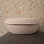 Фото из отзыва к Шнур вязаный 5 мм серый пепельный с сердечником