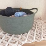 Фото из отзыва к Шнур вязаный 5 мм хаки светлый с сердечником