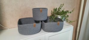 Фото из отзыва к Шнур вязаный 5 мм серый с сердечником