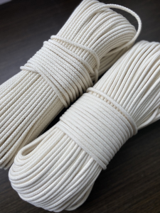 Фото из отзыва к Шнур вязаный 5 мм хаки тёмный с сердечником