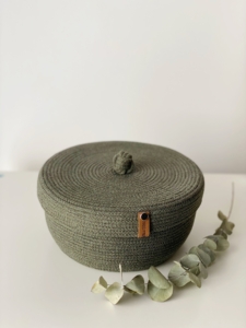 Фото из отзыва к Шнур вязаный 5 мм хаки тёмный с сердечником