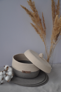 Фото из отзыва к Шнур вязаный 5 мм какао с сердечником