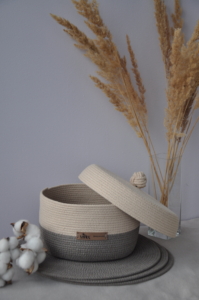 Фото из отзыва к Шнур вязаный 5 мм какао с сердечником