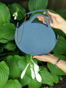 Фото из отзыва к Шнур вязаный 5 мм джинс с сердечником