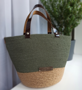 Фото из отзыва к Шнур вязаный 5 мм хаки тёмный с сердечником