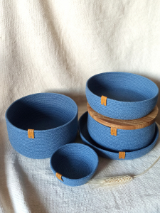 Фото из отзыва к Шнур вязаный 5 мм джинс с сердечником