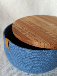 Фото из отзыва к Шнур вязаный 5 мм джинс с сердечником