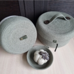 Фото из отзыва к Шнур вязаный 5 мм хаки светлый с сердечником