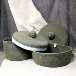 Фото из отзыва к Шнур вязаный 5 мм хаки светлый с сердечником