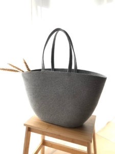 Фото из отзыва к Шнур вязаный 5 мм серый с сердечником