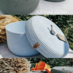 Фото из отзыва к Шнур вязаный 5 мм голубой с сердечником