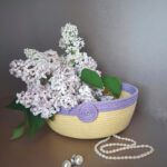 Фото из отзыва к Шнур вязаный 5 мм жёлтый с сердечником