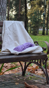 Фото из отзыва к Шнур вязаный 5 мм сиреневый с сердечником