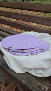 Фото из отзыва к Шнур вязаный 5 мм сиреневый с сердечником