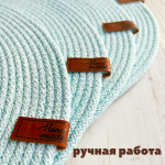 Фото из отзыва к Шнур вязаный 5 мм мятный с сердечником