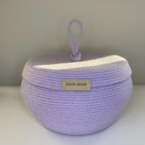 Фото из отзыва к Шнур вязаный 5 мм сиреневый с сердечником