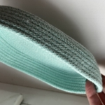 Фото из отзыва к Шнур вязаный 5 мм мятный с сердечником