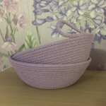 Фото из отзыва к Шнур вязаный 5 мм сиреневый с сердечником