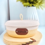 Фото из отзыва к Шнур вязаный 5 мм жёлтый с сердечником