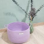 Фото из отзыва к Шнур вязаный 5 мм сиреневый с сердечником