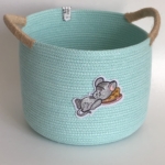 Фото из отзыва к Шнур вязаный 5 мм мятный с сердечником