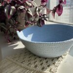 Фото из отзыва к Шнур вязаный 5 мм голубой с сердечником