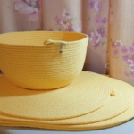 Фото из отзыва к Шнур вязаный 5 мм жёлтый с сердечником