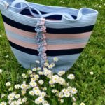 Фото из отзыва к Шнур вязаный 5 мм голубой с сердечником