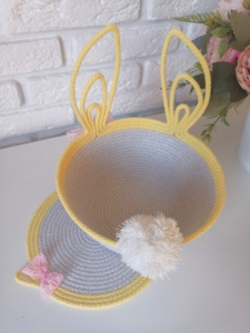 Фото из отзыва к Шнур вязаный 5 мм жёлтый с сердечником