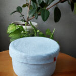 Фото из отзыва к Шнур вязаный 5 мм голубой с сердечником