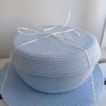 Фото из отзыва к Шнур вязаный 5 мм голубой с сердечником