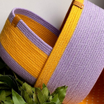 Фото из отзыва к Шнур вязаный 5 мм сиреневый с сердечником