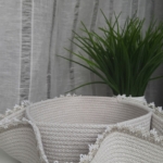 Фото из отзыва к Шнур вязаный 5 мм лён с сердечником