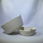 Фото из отзыва к Шнур вязаный 5 мм молочный с сердечником