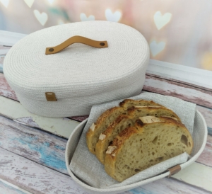 Фото из отзыва к Шнур вязаный 5 мм лён с сердечником