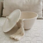 Фото из отзыва к Шнур вязаный 5 мм молочный с сердечником