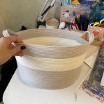 Фото из отзыва к Шнур вязаный 5 мм лён с сердечником