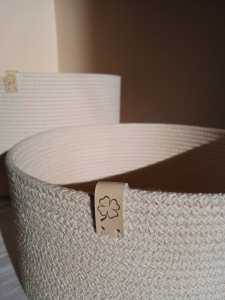 Фото из отзыва к Шнур вязаный 5 мм молочный с сердечником